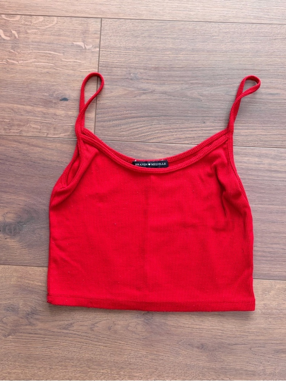 Brandy Melville Red Cropped Tank Top